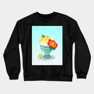 Minhwa: Lemon Ice Flake Blue (Korean traditional/folk art) Crewneck Sweatshirt